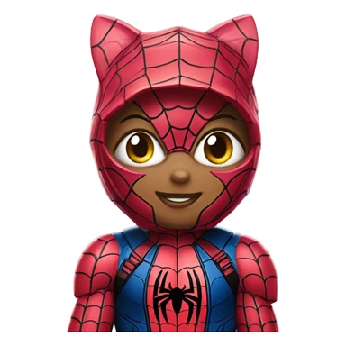 hello kitty in spider-man  sticker