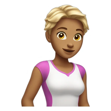 roller-skating-Girl animated sticker