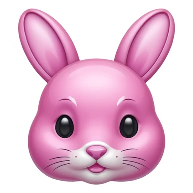 crystal bunny pink sticker
