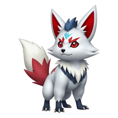Epic Shiny Cool Edgy Zangoose-Zorua-Pokemon-fakemon-hybrid-animal Full Body  sticker