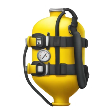 yellow scuba tank sticker