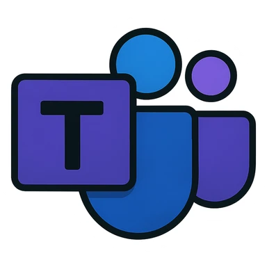 Microsoft Teams logo in vibrant toon style sticker