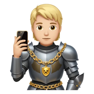 Knight gold chain phone sticker