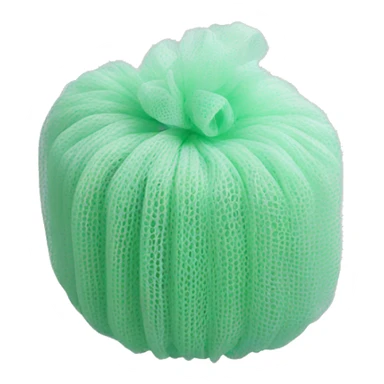 Synthetic mesh loofah sticker
