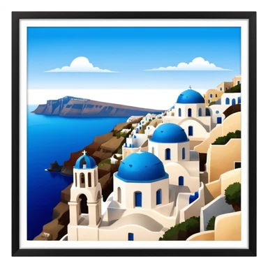 Santorini greece sticker