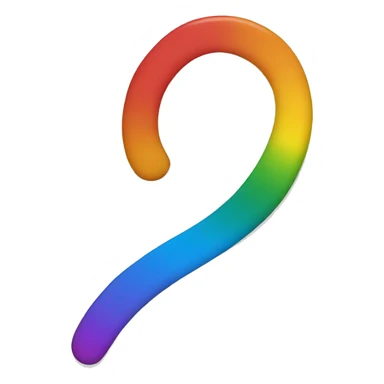 Semicolon colored as rainbow sticker