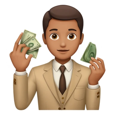 man pick money or girl sticker