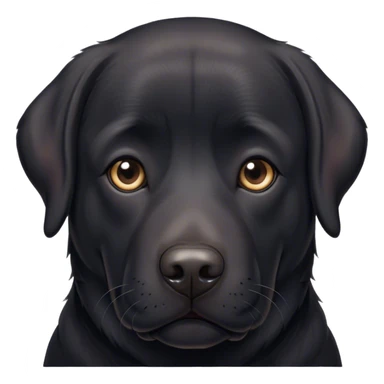 Older black lab with grayish face sticker