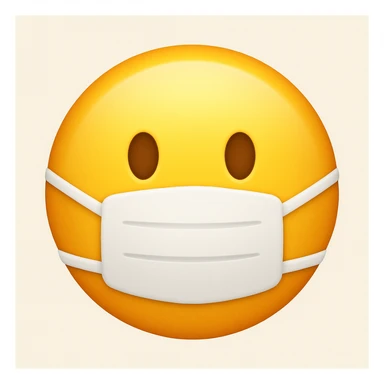 face with medical mask emoji sticker