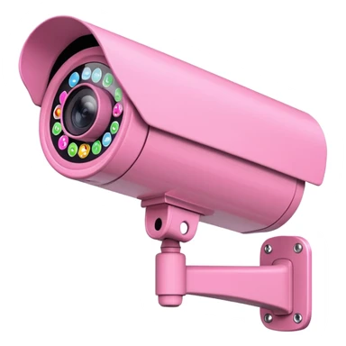 Security Camera pink with stickers 812 sticker