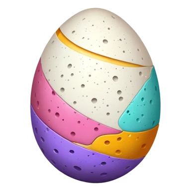 Striped egg multy Colors  sticker