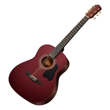 dark maroon acoustic guitar with black lace details sticker