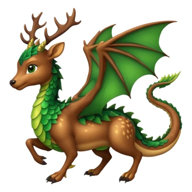 Deer riding a dragon sticker