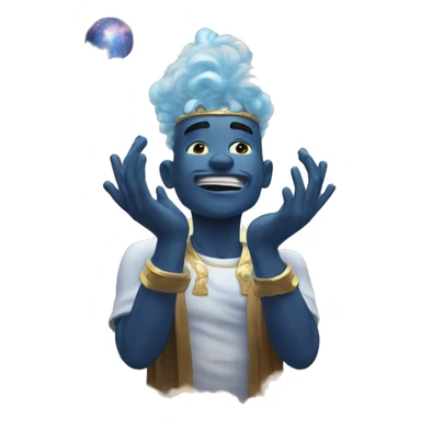 God making the universe sticker