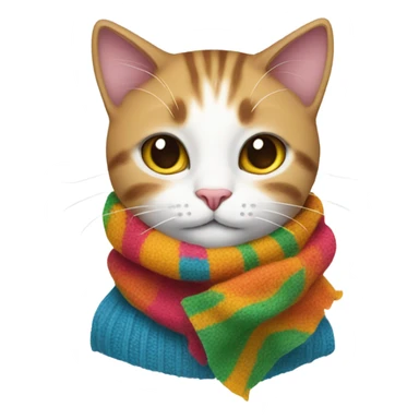 Cat with scarf sticker