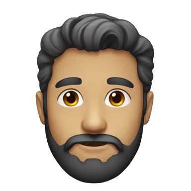 beard portrait of male solo sticker