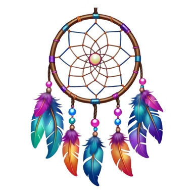Iridescent nebula Dreamcatcher-suncatcher sticker