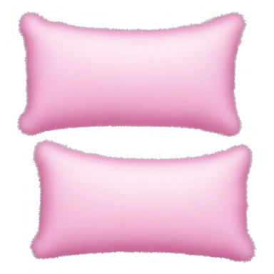 Pink fluffy long pillows sticker