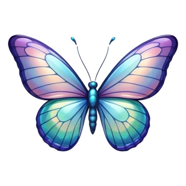 glass butterfly sticker