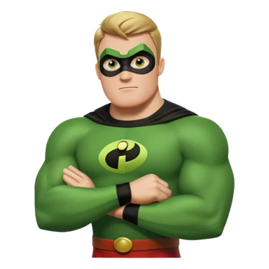 green mister incredible sticker