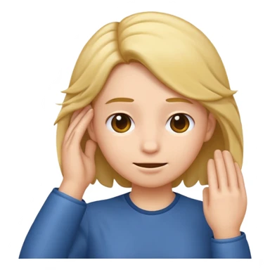 can you make a emoji of tucking hair behind an ear  sticker