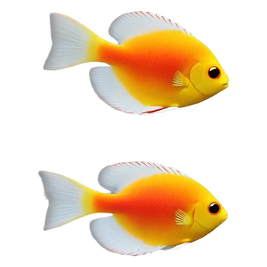 DISCUS SYMPHYSODON yellow red white orange dot sticker