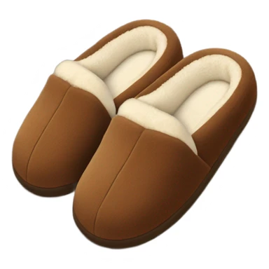 cozy brown house slippers  sticker
