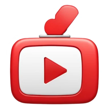 Tiny YouTube logo, simple and cute sticker