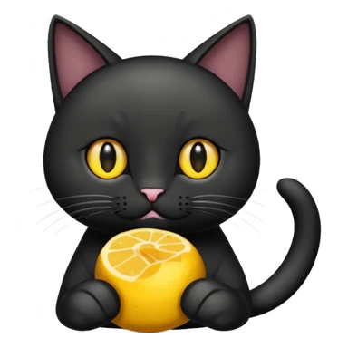 Schwarze Katze mit gelber Tonne sticker