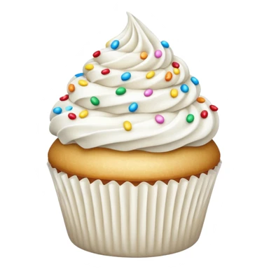 Glitter White Cupcake sticker