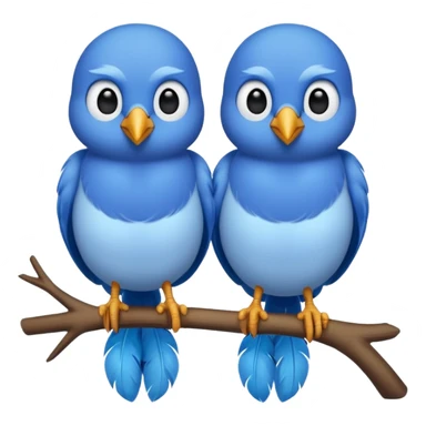 blue birds sticker