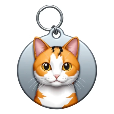 id tag with cat photo on it sticker