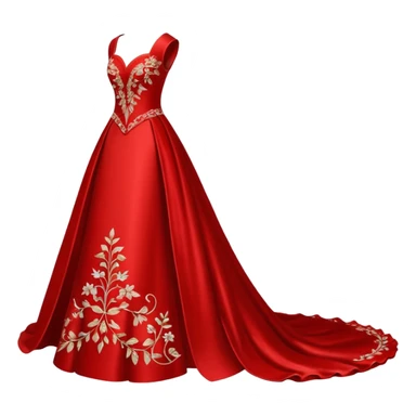 red wedding dress sticker