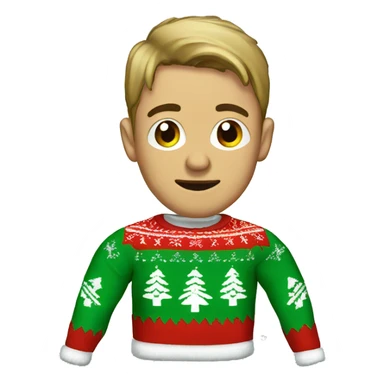 Ugly Christmas sweater sticker