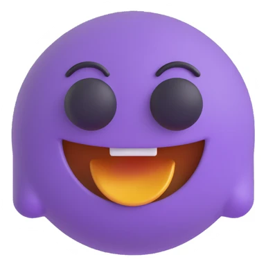 grimace 3D emoji style sticker