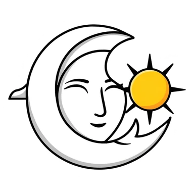 The Sun and Moon Vintage sticker