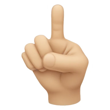 hand with pointing finger at front sticker