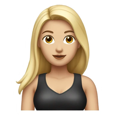 Caucasian Curvy woman with long dark straight hair wearing Mini black leather skirt hyper-realistic  sticker