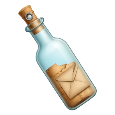 Message letter in Bottle sticker