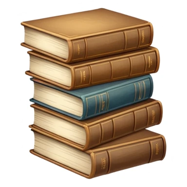 Light brown stack of books sticker