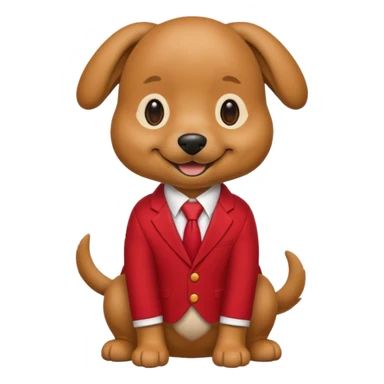 dog with red suit sticker