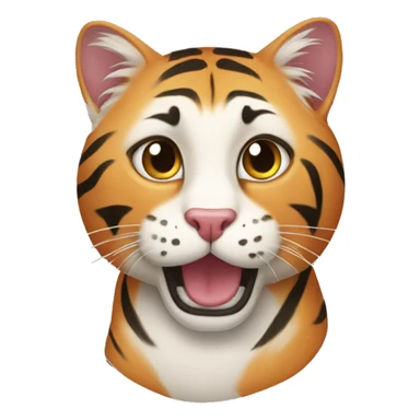 a cat mixed with a tiger sticker