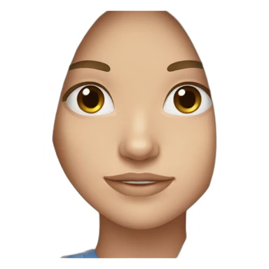 Girl 15 years old with long brown hair and blue-grey eyes  sticker