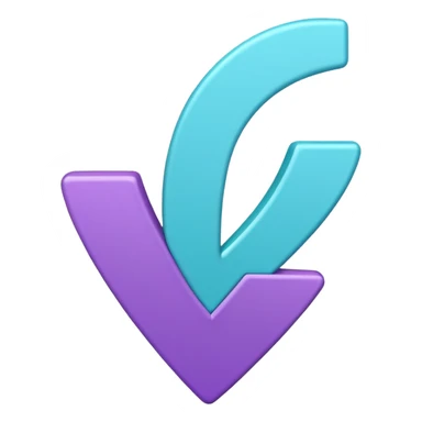 purple and cian checkmark sticker