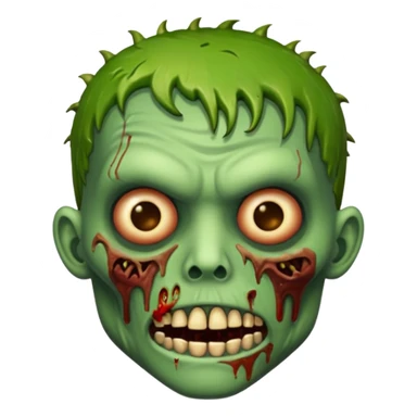Create a zombie emoji with a taper fade sticker