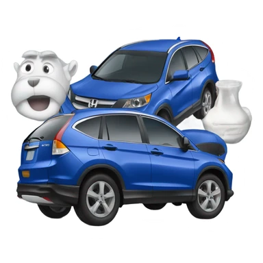 blue honda crv sticker