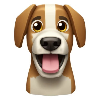 Minecraft dog with tongue out of mouth with a bit of foolisdh face sticker