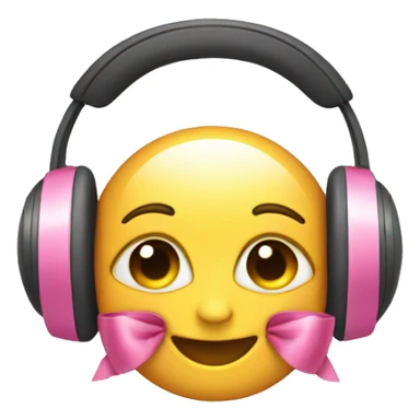 Headphones with pink bows sticker