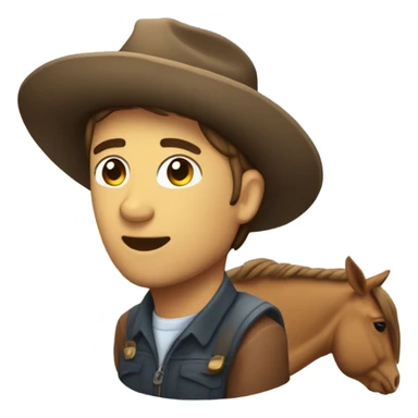 Persona con corte mariposa en un caballo sticker