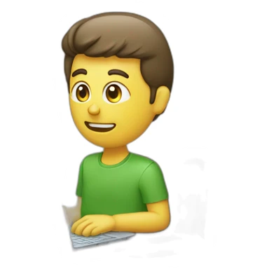 tecnico con una laptop y en su camisa las letras "IP" en color verde sticker